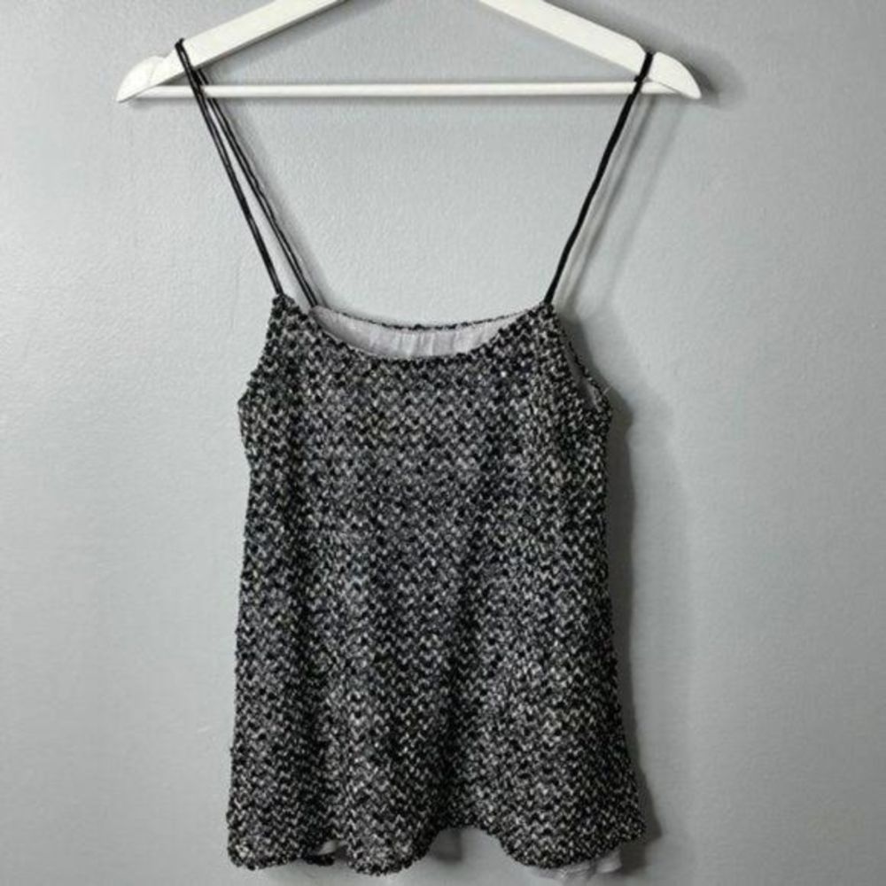 Deletta Anthropologie Black White Cami Blouse‎